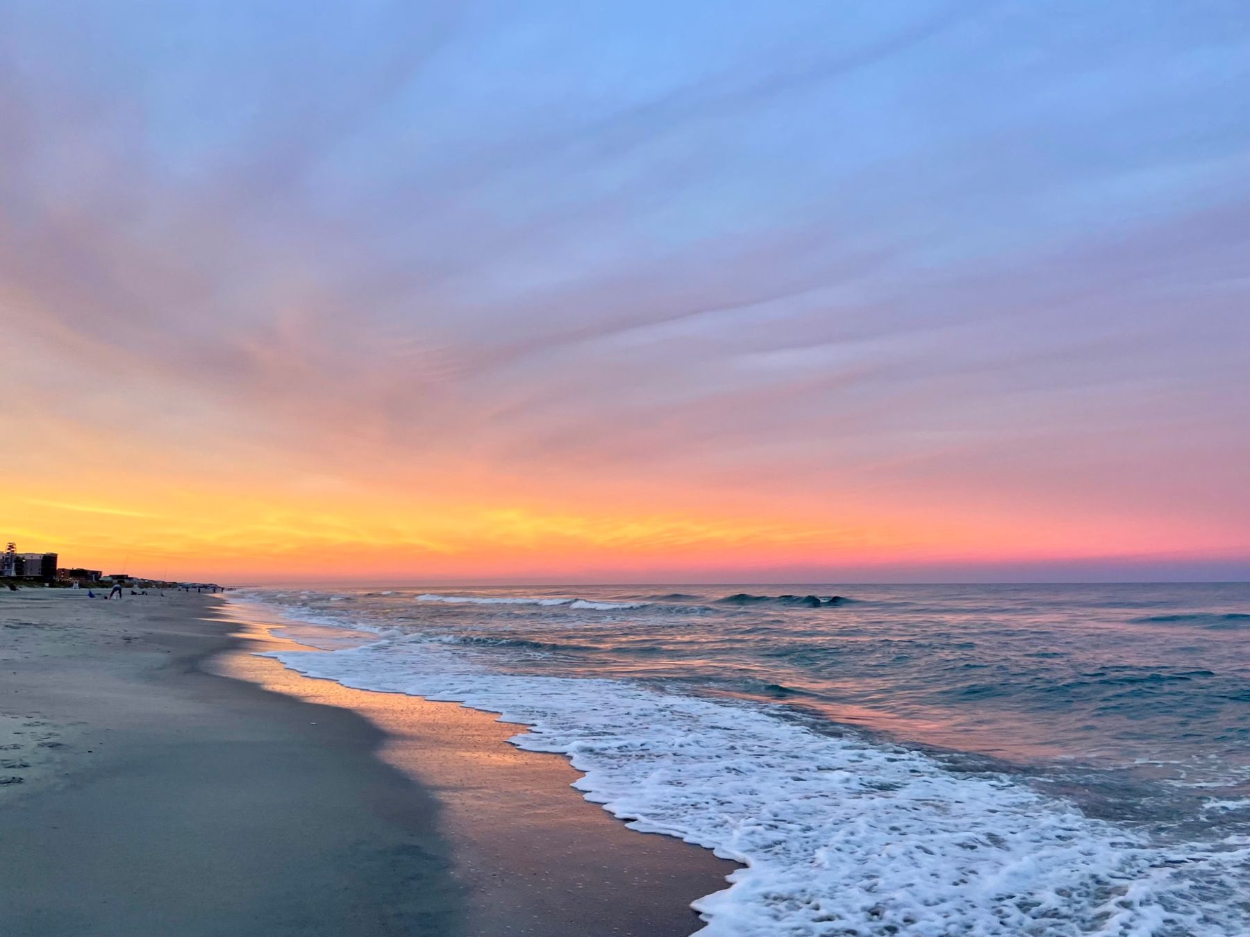 Sunrise over the ocean in Carolina Beach, NC